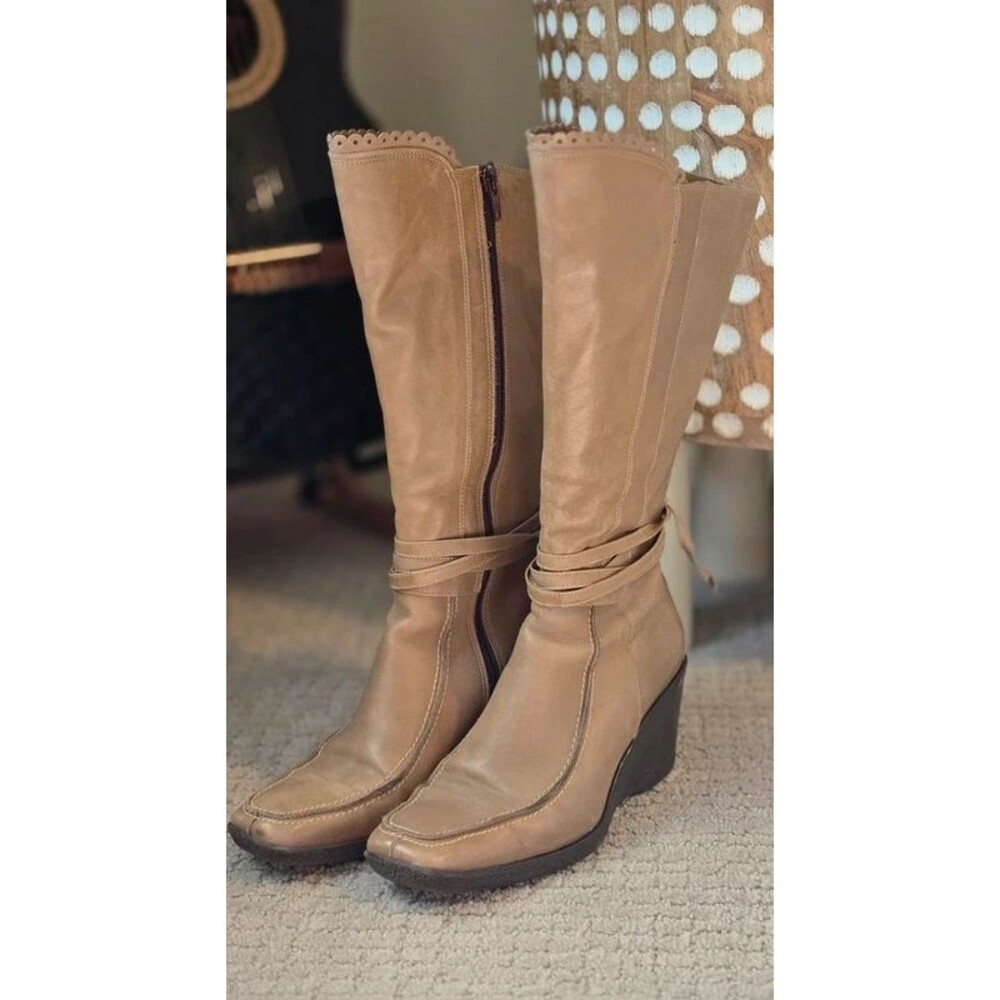 Tan Leather boots from Argentina, Size 7